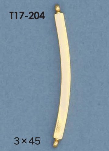 T17-204 【国産】R付角棒 3X45 両カン 入数：10個 素材：真鍮 メッキ