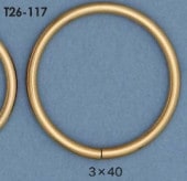T26-115 丸カン 3X30 入数：10個 素材：真鍮 メッキ：なし｜徳原工芸