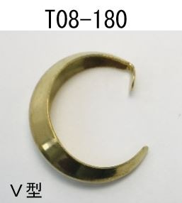T08-180 G型 23X7 V型 入数：10個 素材：真鍮 メッキ：なし｜徳原工芸