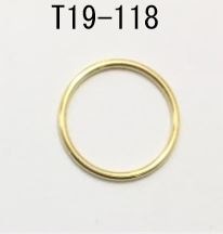 T19-118 【国産】挽物 丸線リング 0.7X10 入数：10個 素材：真鍮