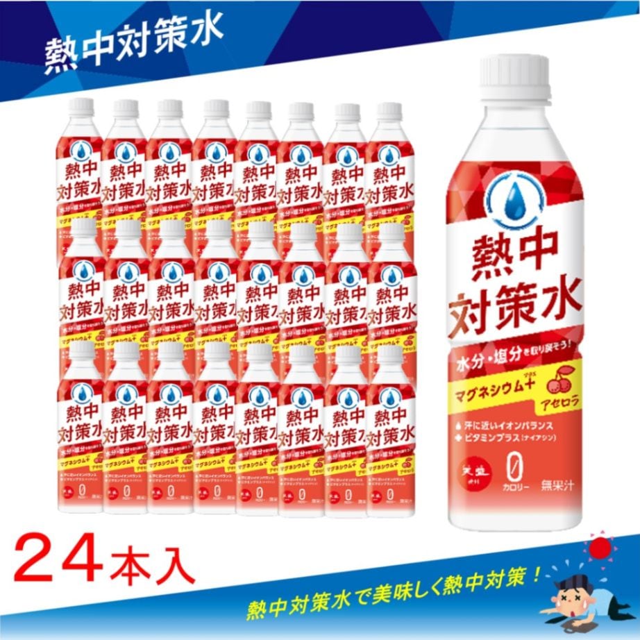 【熱中症対策に】 熱中対策水 ( 500ml × 24本 ) 赤穂化成 アセロラ味