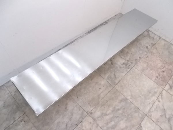 中古厨房 ステンレス 平棚 1700×350×300 食器棚 壁棚吊棚 /20F2323Z