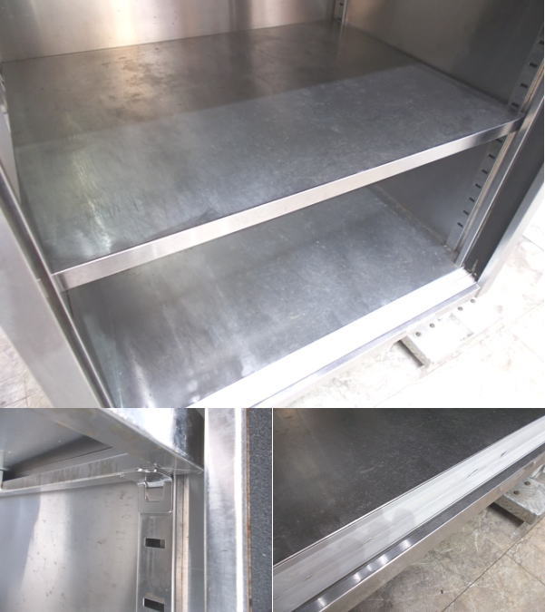 ステンレス 食器庫 900×750×1800 扉なし 収納棚 中古厨房 /24A2551Z