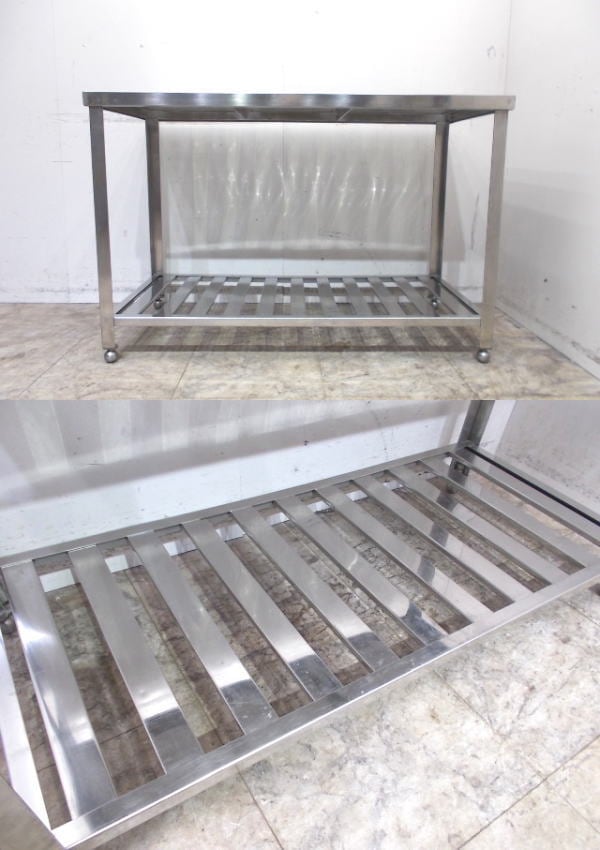 2【中古】作業台/ステンレス作業台 厨房 居酒屋 料理 キッチン ステンレス 作業台 1200×550×800 業務用 中古厨房/24K2416Z