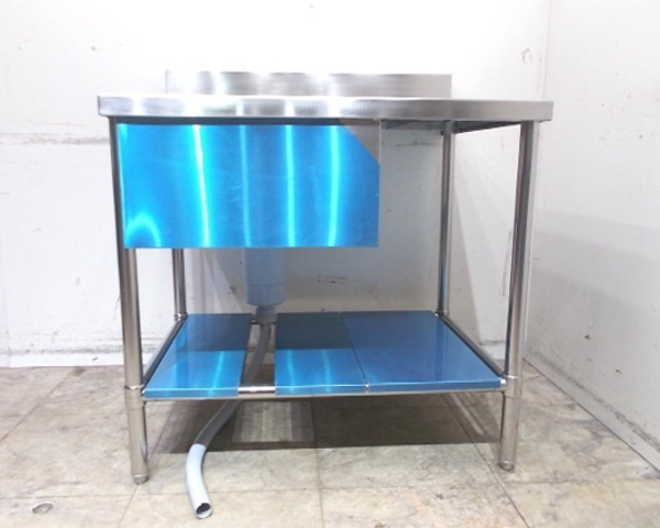 ステンレス BG・台付1槽シンク 900×750×850 未使用厨房/25M1203Z | 1槽 