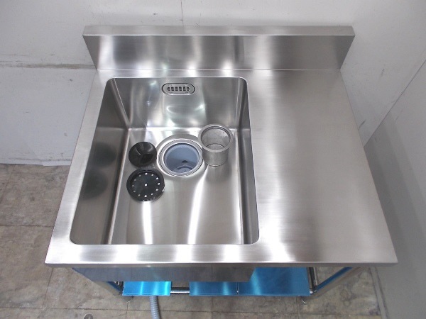 ステンレス BG・台付1槽シンク 900×750×850 未使用厨房/25M1203Z | 1槽 