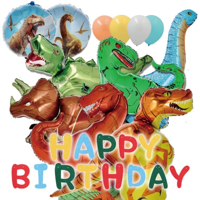 【メール便送料無料】大迫力！集まれ！恐竜バースデーバルーン おうちスタジオ おうちフォトブース バースデーフォト お誕生日フォト
