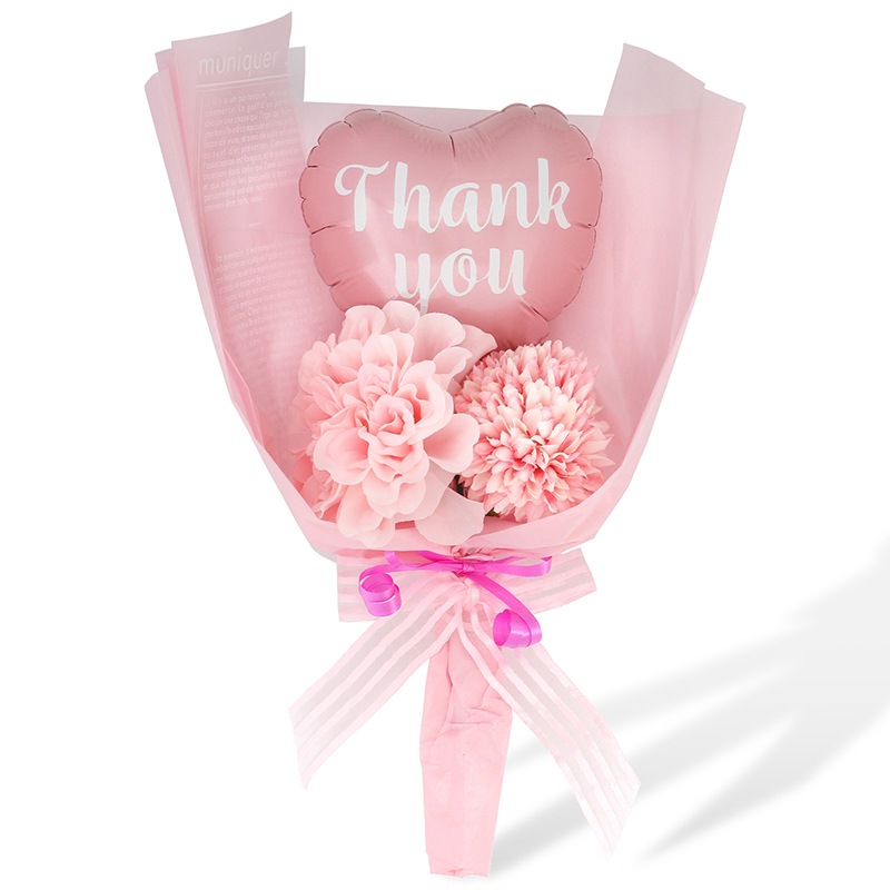 ギフト プチブーケ ミニブーケ バルーン ブーケ ハート ありがとう 感謝 造花 アーティフィシャルフラワー