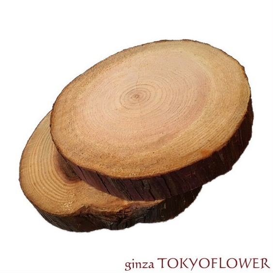 ウッドプレート 杉 装飾用 12枚セット 直径20-25cm 厚さ3cm 送料別  バレインタイン