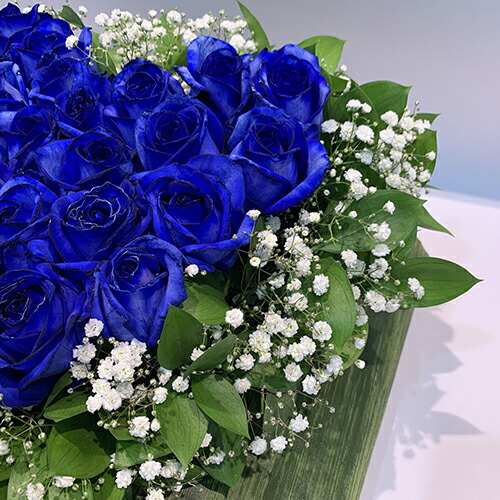 青いバラハートブルー（青バラ/青いバラ/ブルーローズ）送料無料【店頭受取対応商品】プレゼントバレインタイン