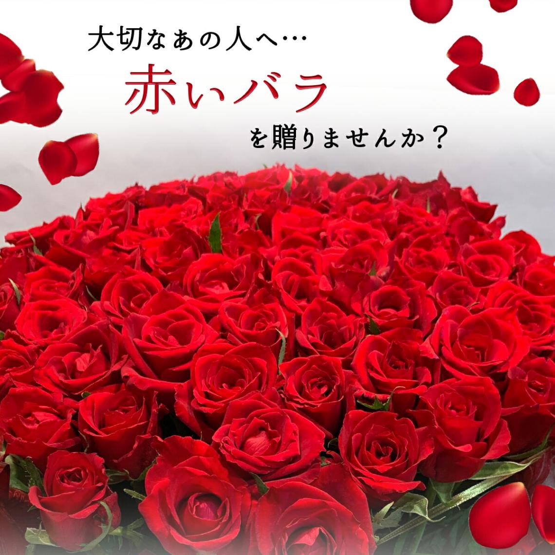 赤バラ108本の花束送料込プレゼントお祝い記念日ギフト税込還暦プロポーズ誕生日卒業退職【生花】108本「結婚してください」