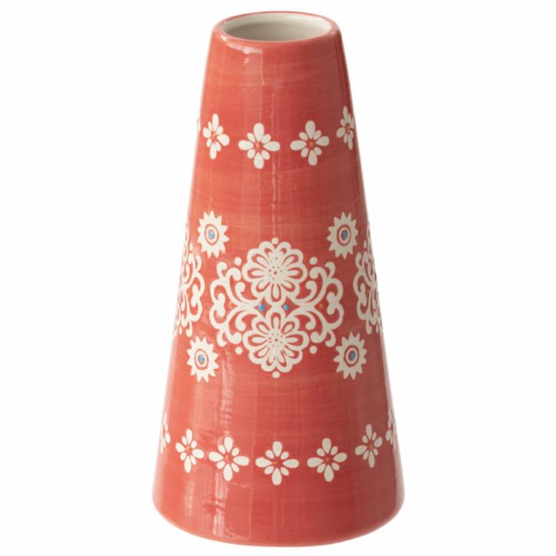 ハンドメイドプリントフラワーベース 1 送料別 小サイズ 税込み ギフト プレゼント 陶器 テーブル キッチン 花柄 雑貨 花 花瓶 手描き プリント 雑貨 資材 花とワインギフト銀座東京フラワー