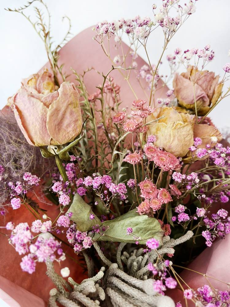 ドライフラワーの花束 ギフト お祝い 玄関に お部屋に 新居 引っ越し 飾り インテリア 贈答 プレゼント 長持ち 種類で選ぶ ドライフラワー 花とワインギフト銀座東京フラワー