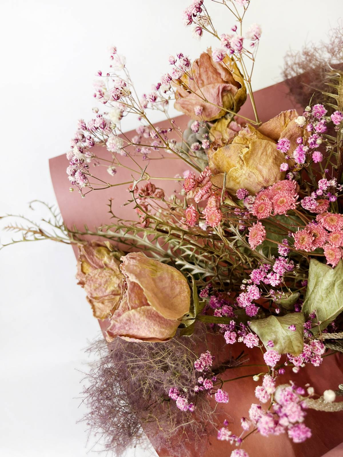 ドライフラワーの花束 ギフト お祝い 玄関に お部屋に 新居 引っ越し 飾り インテリア 贈答 プレゼント 長持ち 種類で選ぶ ドライフラワー 花とワインギフト銀座東京フラワー