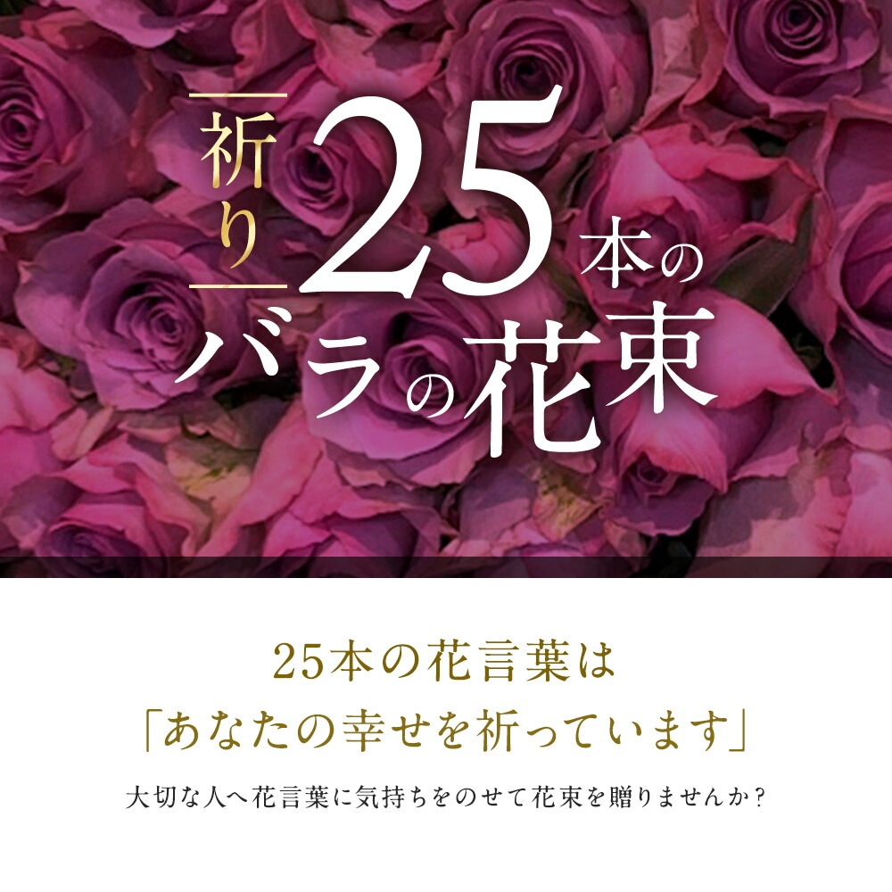 紫バラ25本の花束 生花 ムラサキバラ 東京銀座クオリティ 送料無料 送料込み 紫色 バラ 薔薇 ばら 花束 お祝い 誕生日 記念日 ホワイトデー 卒業式 入学 プレゼント ギフト プロポーズ 結婚 退職 還暦 長寿 米寿 古希 喜寿 金婚式 クール便選択可能