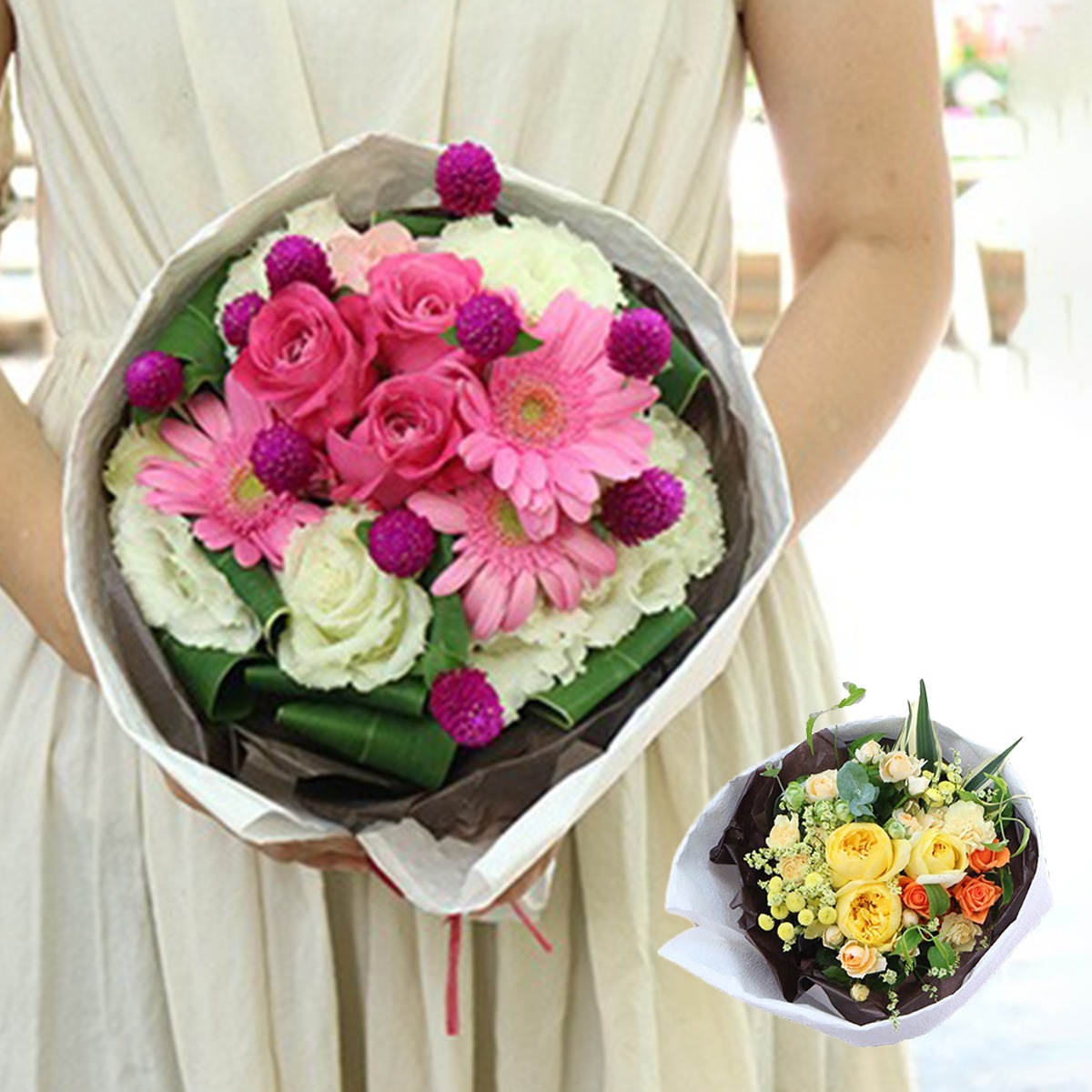 花束 Loulou ブーケタイプ ギフト 誕生日 バラ 花 送料無料 生花 ブーケ 結婚祝い 結婚記念日 ホワイトデー 卒業式 入学 プレゼント クール便選択可能