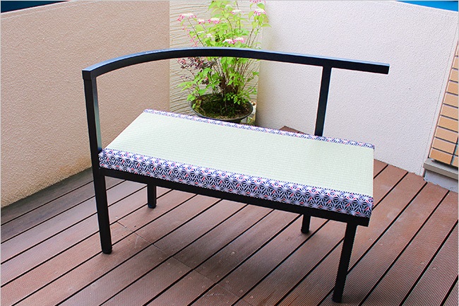 ガーデン畳 ベンチ（幅880×奥行390×高さ740mm）【洗える畳ベンチ、屋内