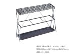 鍵付折り畳み式傘立てXD-33・33本立/品番：231-0260/サイズ：間口1295mm×奥行365mm×高さ870mm/ミヅシマ工業社製 /屋内用【傘立て・カギ付き傘立て・スチール製・オフィス・工