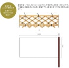 竜安寺垣ユニットフェンス 延長セット H600×W1800mm（柱内々）人工竹垣部：割竹50使用、アルミ支柱部：60ｘ60（ブロンズ） t=2.0、L1100mm x1本、アルミ支柱専用キャップ1個付