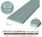 2025秋NEWモデル【目隠しフェンス】スタイルフェンスJAPAN SD L2200/サイズ：W120×L2,200×t10mm（※本商品は板材1枚単品部材）【安心の日本製 天然木質感 温かみのある樹