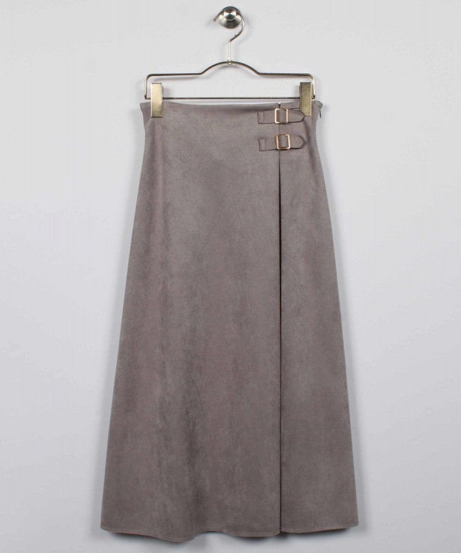 HERMES マルジェラ期 総レザー スウェード スカート サイドベルト HERMES マルジェラ期 総レザー スウェード スカート サイドベルト