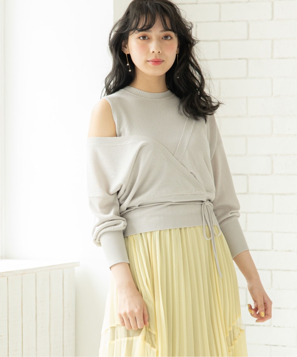 【美品】Maglie le cassetto カシュクール レイヤードニット SALE】カシュクールレイヤードニットオーバー - 12Twelve Agenda