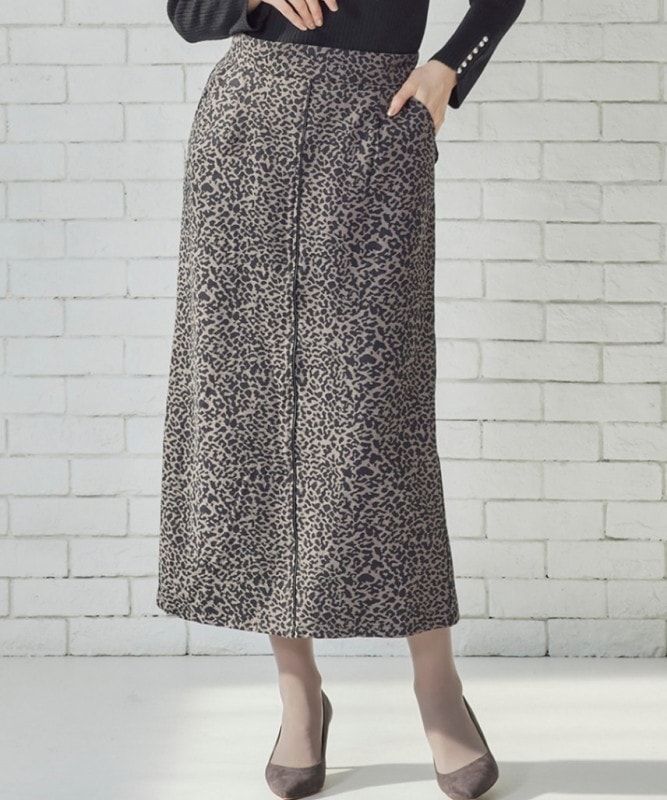 SALE】レオパードジャガードナロースカート - 12Twelve Agenda