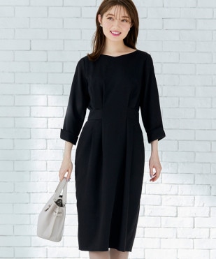 シャーリングハイネックティアードロングワンピース - 12Twelve Agenda