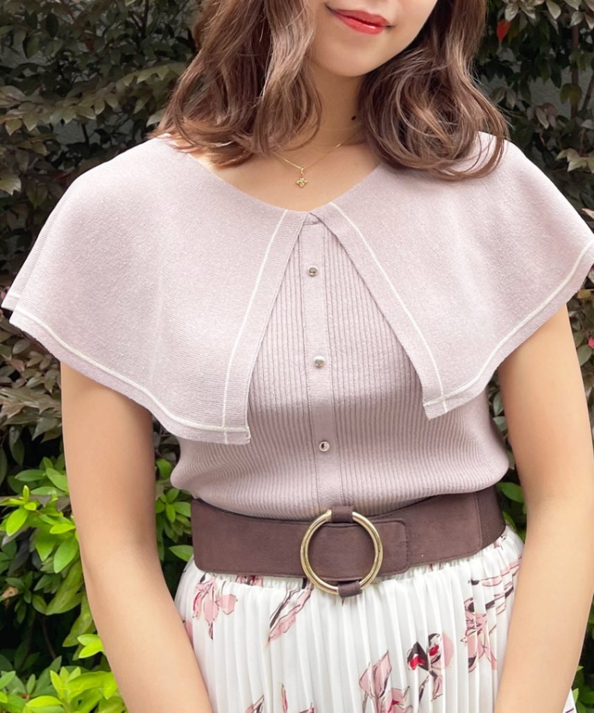 SALE】前後2way配色ラインケープリブニット - 12Twelve Agenda