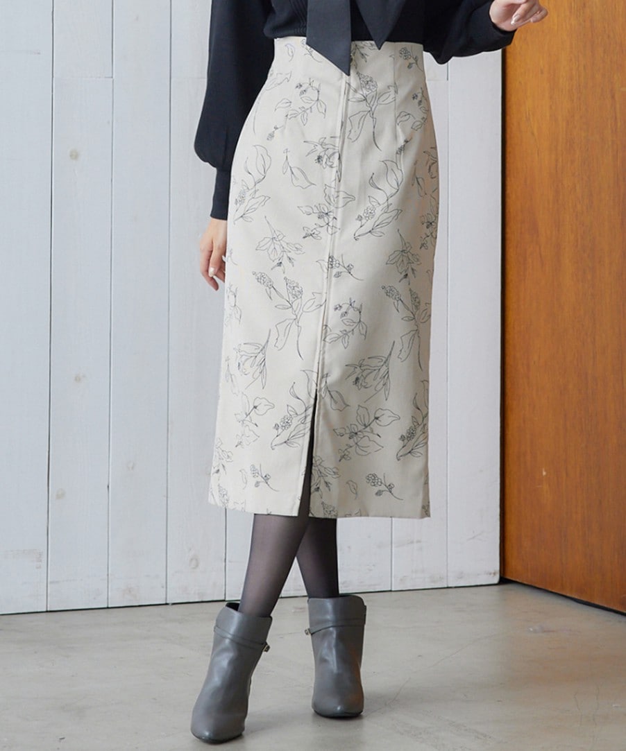 SALE】【ネット限定】コーデュロイフラワーフロントファスナータイト