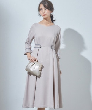 トゥエルブアジェンダ　モノトーン小花柄ロングワンピース モノトーン小花柄ロングワンピース - 12Twelve Agenda