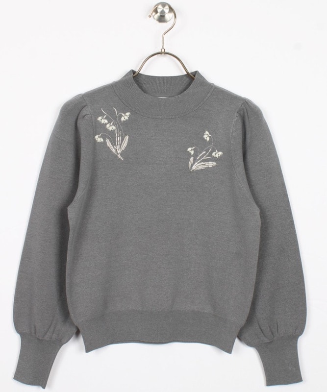 BADOU-R 45rpm 碇刺繍 クルーネックニット 4(L) オリーブ 美品 b14208ps-01_ed48d078-e6d1-4b8a