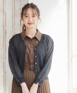 ルネ♡ Vネック シアーカーディガン 34 ルネ♡ Vネック シアーカーディガン 34 ルネ♡ Vネック シアー