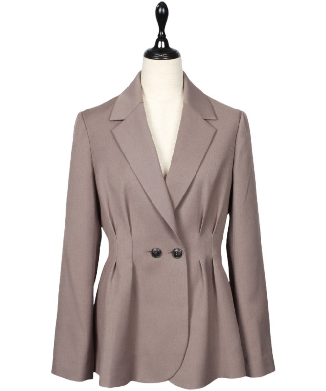 ウォッシャブルツイルストレッチペプラムジャケット【カタログ掲載商品