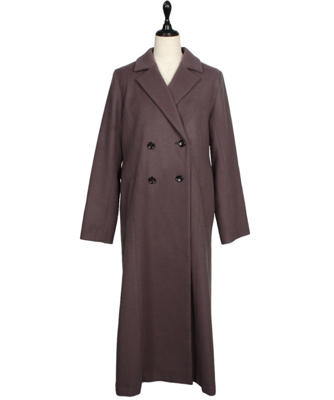 JUSGLITTY ダブルボタンバックボリュームコート