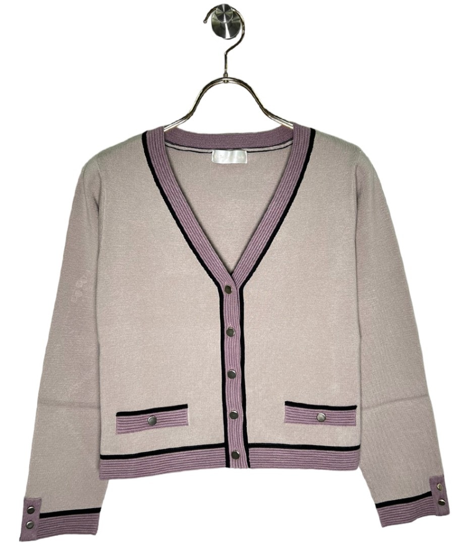 SALE】Vネック配色ジャケットカーディガン - 12Twelve Agenda