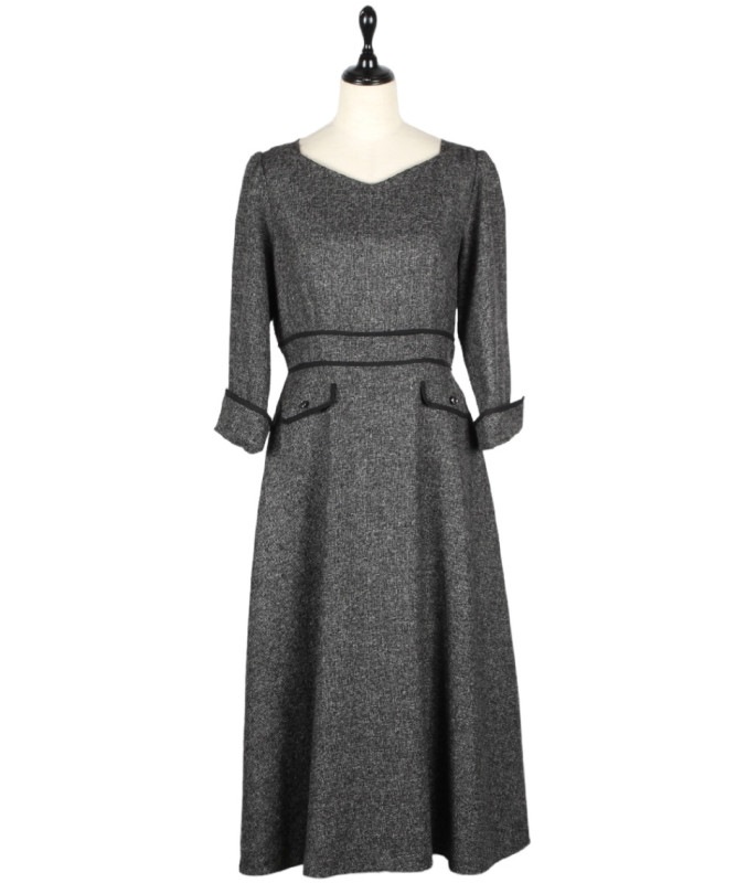 SALE】ブリティッシュツイードフレアワンピース - 12Twelve Agenda