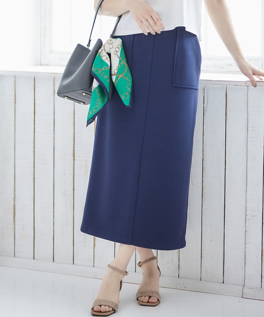 SALE】ストレッチカットソーベイカーポケットタイトスカート