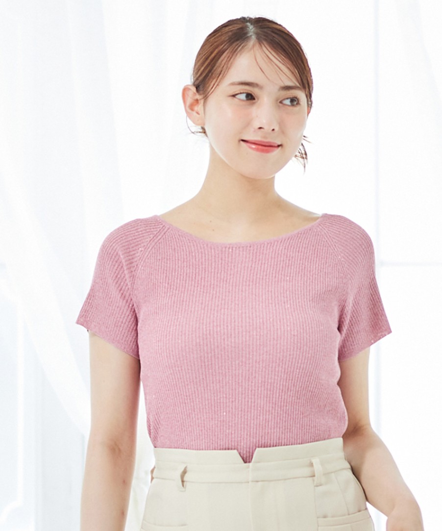 今季☆theoryluxe プルオーバー ニット　ラメ半袖ニット　ウォッシャブル 今季☆theoryluxe プルオーバー ニット ラメ半袖ニット ウォッシャブル