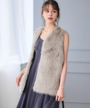 SALE】ドッキングフェイクファーベスト - 12Twelve Agenda(トゥエルブ