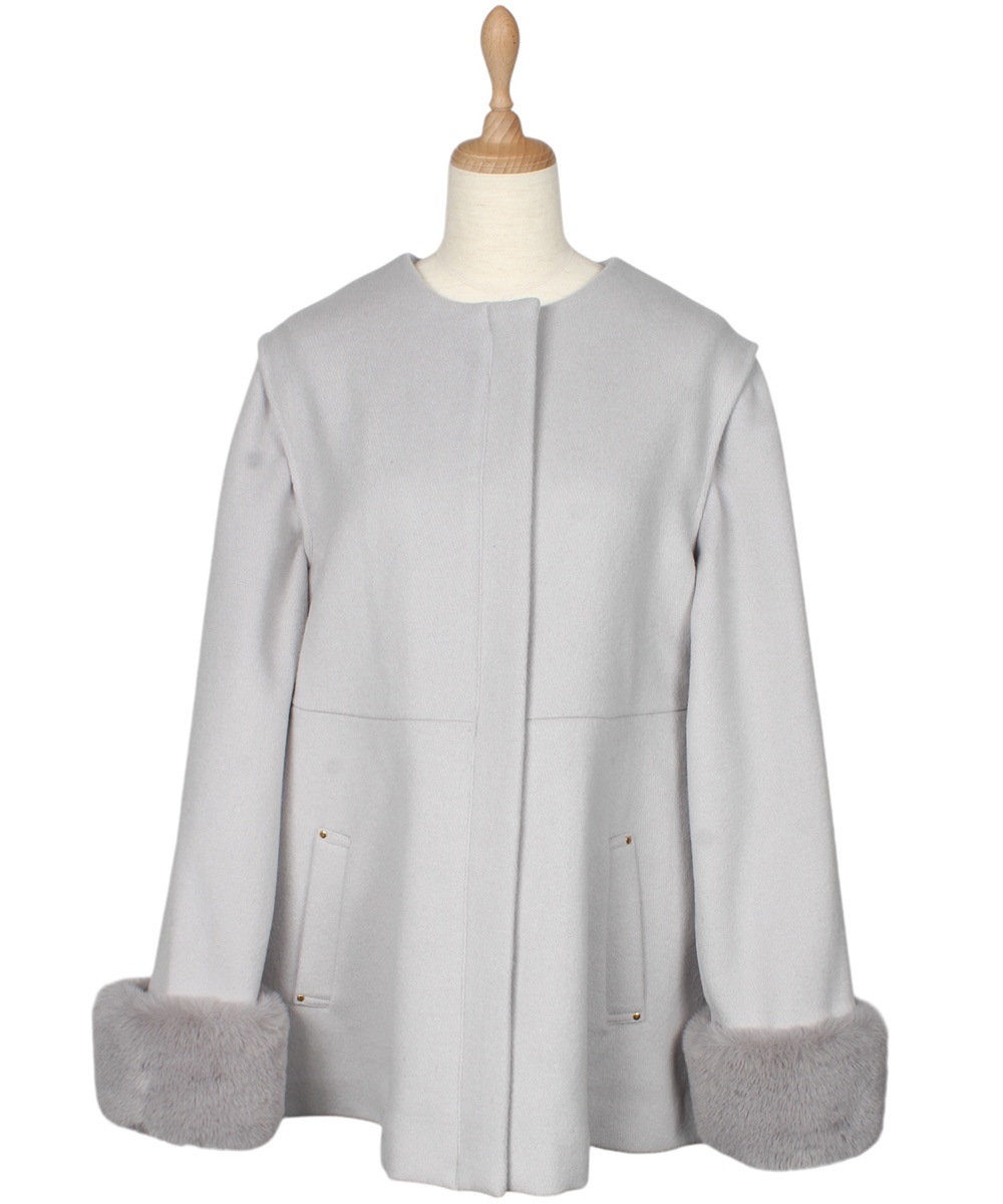 SALE】3way袖先ファーペプラムコート - 12Twelve Agenda(トゥエルブ