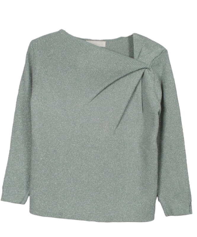SALE】アシメタックラメリブ7分袖ニットプルオーバー - 12Twelve