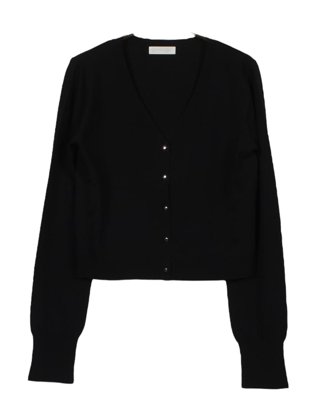 SALE】Vネッククロップド長袖ニットカーディガン - 12Twelve Agenda