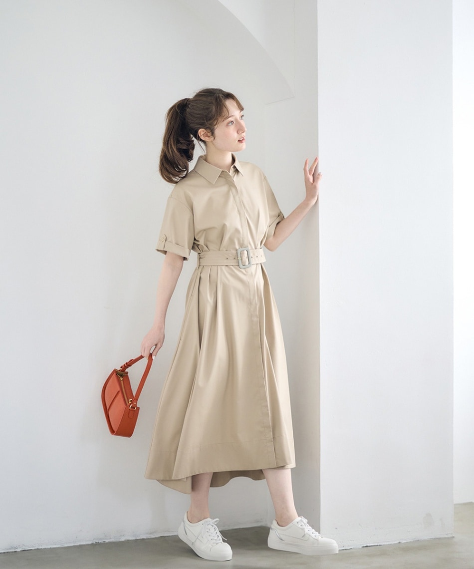 SALE】トレンチ風シャツワンピース - 12Twelve Agenda(トゥエルブ