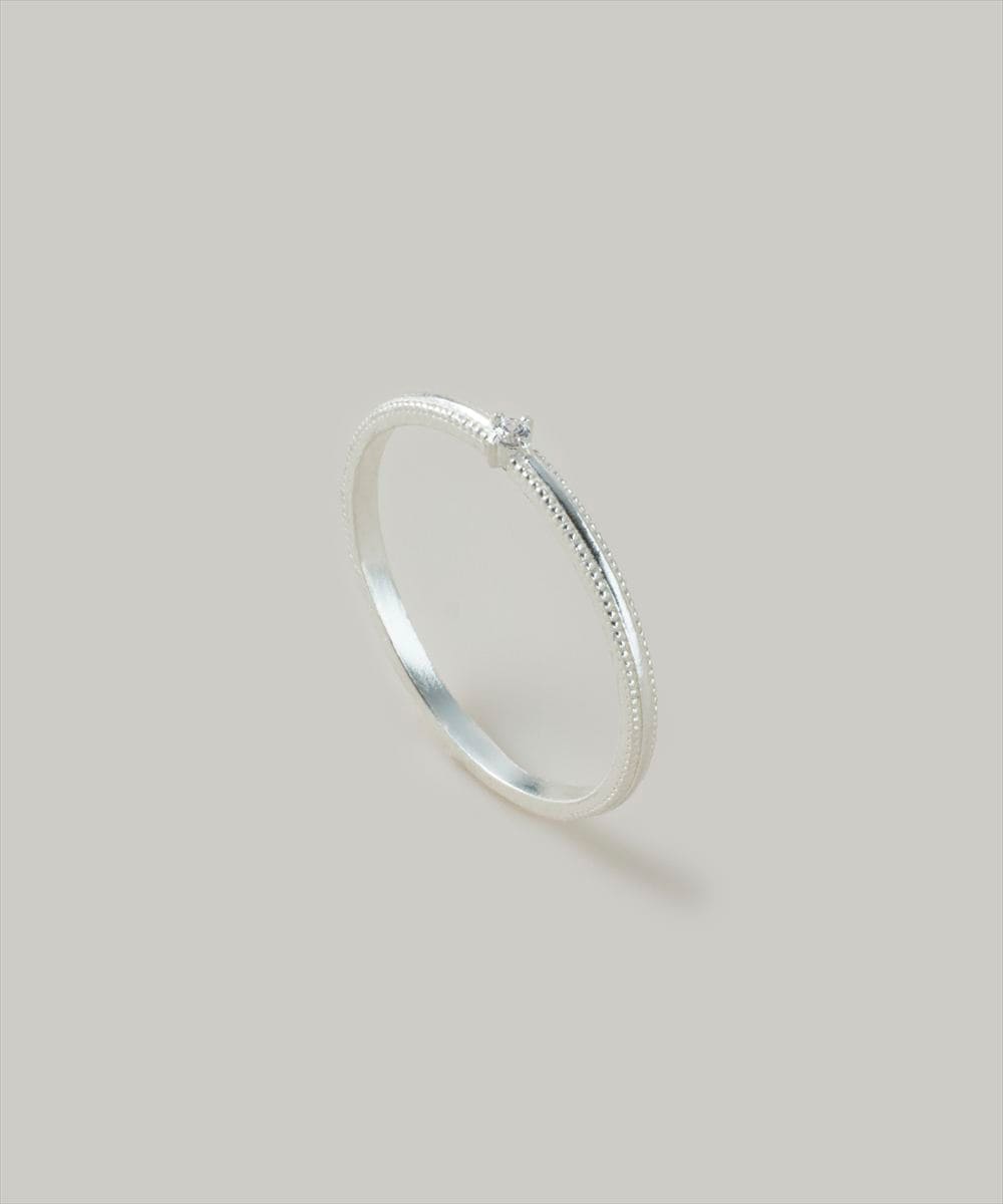 SV925〉13号CZ1粒ミルリング - 12Twelve Agenda(トゥエルブ