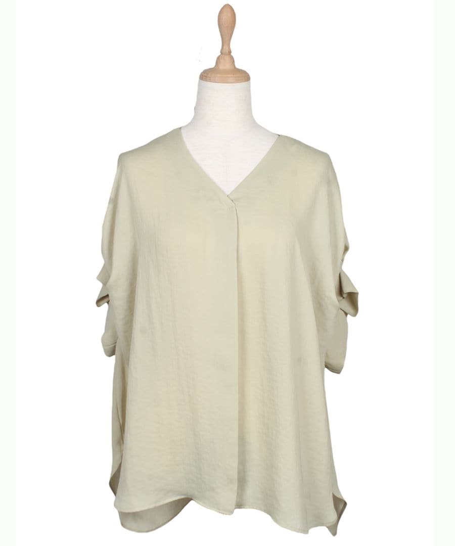 SALE】NANOTEXタックスリーブブラウス - 12Twelve Agenda