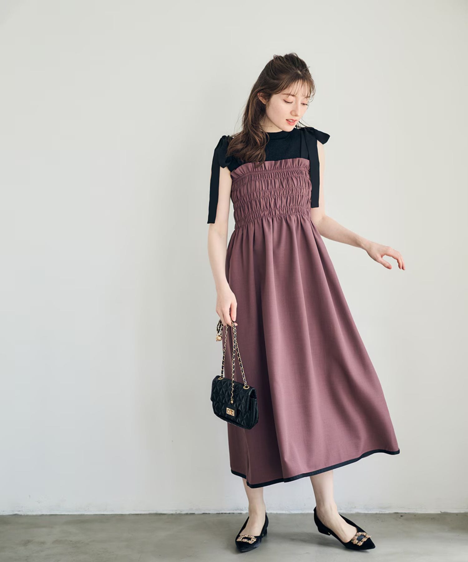 トゥービーバイアニエスベー　シフォンワンピース　ロング　リボンベルト　2023年 000000013651_2U6jsd1.jpg