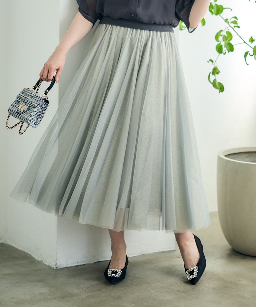 ミュゲ muguet ラメスカート muguet（ミュゲ）の「crepe mermaid skirt（スカート）」 - WEAR