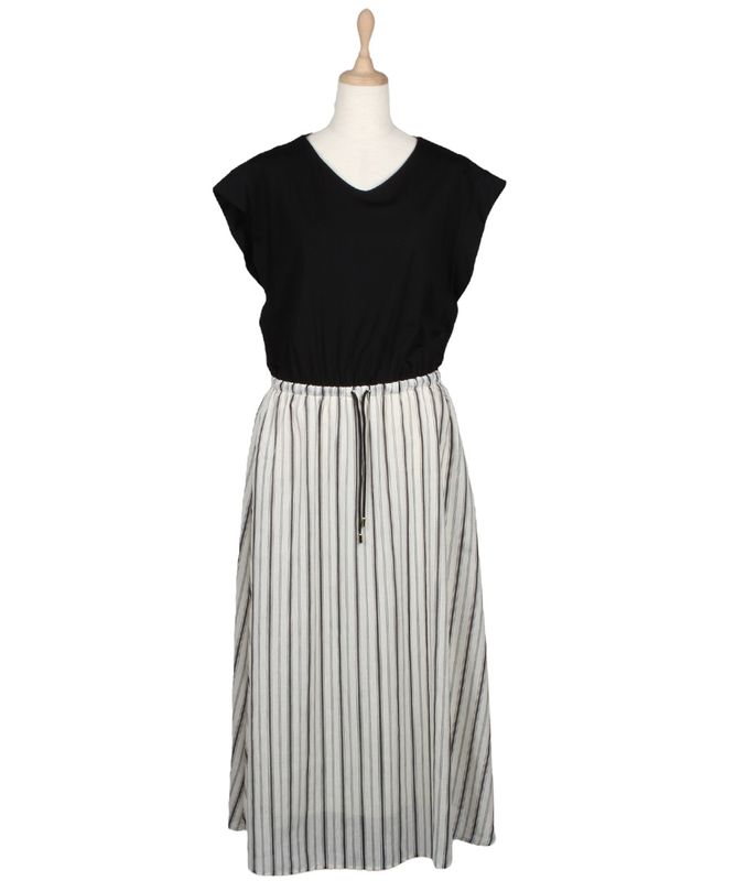 SALE】カット×ストライプドッキングワンピース - 12Twelve Agenda