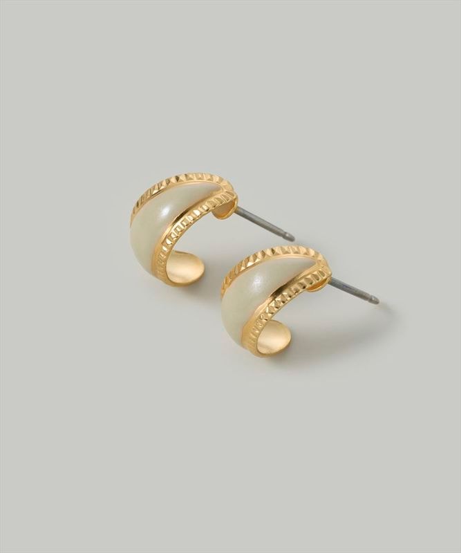 K18GP〉エッジラインエポフープピアス - 12Twelve Agenda(トゥエルブ